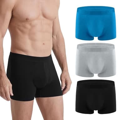 Incontinence Underwear for Men, 150ML Absorbent, Leak Proof Underwear for Men Comfortable Cotton Fabric, Comfortable and Breathable, Mens Incontinence Underwear Washable and Reusable (3PCS/Large)