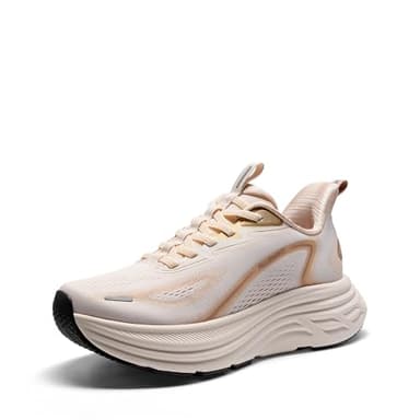ALLSWIFIT Women's Slip On Walking Shoes Hands-Free Cushion Running Tennis Shoes Non-Slip Comfortable Workout Gym Sports Athletic Fashion Sneakers ActiveBreeze2.0,Size 10,Beige,SARS26001W