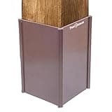Post Shields Post Protector 4x4 (3.5 x 3.5) - 6in Height - Protects Mailbox, Deck & Fence Posts from Lawn & Grass Maintenance Equipment - Fits Wood & Metal Posts - No Tools Needed