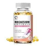 ORGEUOS Magnesium Glycinate 500mg Capsules, High Absorption Pure Magnesium Glycinate Supplements Softgels for Men & Women, Support Energy, Muscle & Joint Function, Non-GMO, Vegan, 120 Count