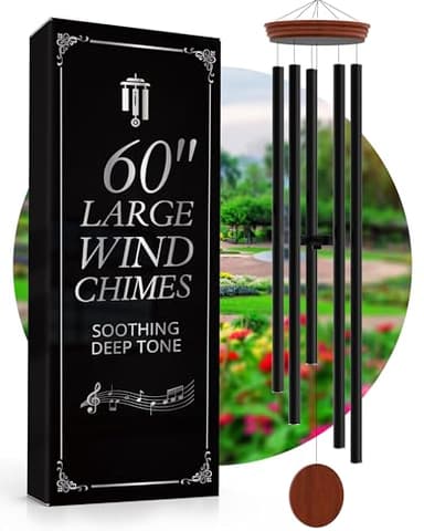 60" Extra Large Wind Chimes for Outside Deep Tone - Soothing Wind Chimes Outdoor Unique, Big Huge Long Windchimes for Outside for Outdoors