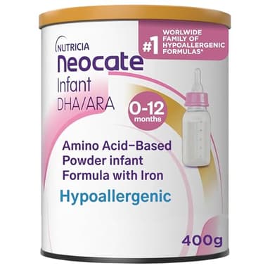 Nutricia Neocate Infant - Hypoallergenic, Amino Acid-Based Baby Formula - Well-Tolerated & Supports Normal Growth - Infant Formula with DHA, ARA & Iron - 14.1 oz can (Pack of 1)