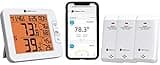 Ambient Weather WS-8482-X3 Wireless 7-Channel Internet Remote Monitoring Weather Station with Three Indoor/Outdoor Temperature & Humidity Sensors, Compatible with Alexa