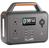 ALLWEI Portable Power Station 300W(Surge 600W), 280Wh Solar Generator with 120V AC Outlet, 78000mAh Backup Lithium Battery Generator for CPAP Outdoor RV Camping Emergency Home Use