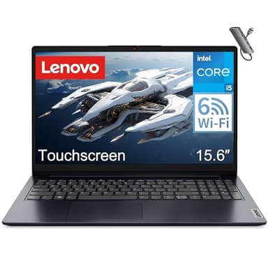 Lenovo IdeaPad Touchscreen Laptop Computer, 15.6" FHD, Intel 10-Core i5-1334U, 24GB DDR4 RAM, 1TB PCIe SSD, Type-C, HDMI, WiFi 6 & Bluetooth, with Type-C HUB, Windows 11 Home, Midnight Blue