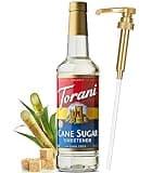Cane Sugar Syrup Sweetener 25.4 Ounces, Torani Cane Sugar with Little Squirt Syrup Pump