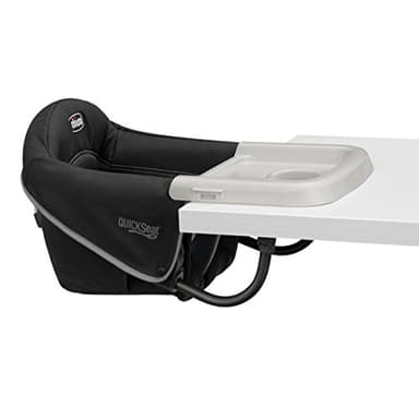 Chicco QuickSeat Hook-On Chair, Portable High Chair for Babies and Toddlers, for Children up to 37 lbs., Travel-Friendly | Graphite/Grey