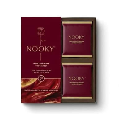 Nooky Couple Dark Chocolate for Men & Women (Pack of 1) | Premium Dark Chocolate Treat | Gift for Couples | Vegan & Gluten-Free | Crafted for Everyday Indulgence, 40 g