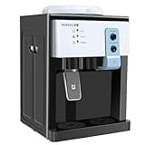 Top Loading Countertop Water Dispenser, 3 Temperature Settings, 1 to 5 Gallon Ice Hot Cold Water Dispenser Table Top for Home Office School, Ice Water 8-15 ℃ - 110V 550W (White) (White)