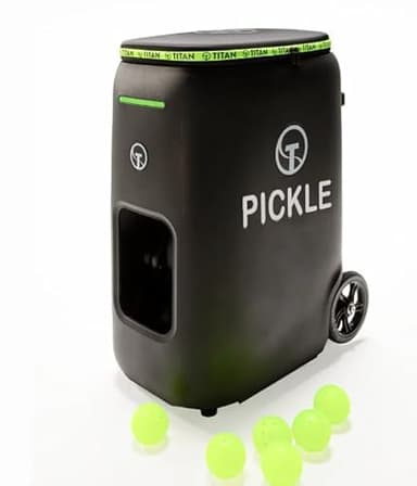 Titan ONE Pickleball Machine with Internal Oscillation & Free App | for Coaches, Clubs & Solo Practice, 85 to 240 Ball Capacity, Portable with Trolley Handle