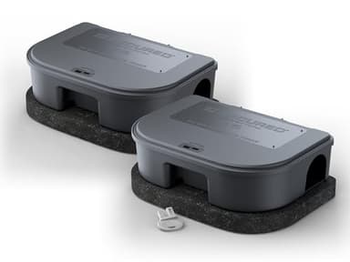 EZ Secured® Bait Station – Set of 2 | Heavy-Duty Rat Bait Stations for Advanced Rodent Control | Made in The USA by VM Products®