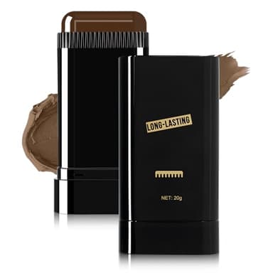 Hair Color Stick, Waterproof and Sweat-Proof Hair Dye Stick, Portable Color Touch-Up Hair Sticks With Comb, Cover Gray Hair Color Correction Sticks for Women & Men (02# Dark Brown)