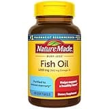 Nature Made Burp Less Fish Oil 1200 mg, Fish Oil Supplements, Omega 3 Fish Oil for Healthy Heart Support, Omega 3 Supplement with 60 Softgels, 30 Day Supply