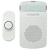 Plug In Doorbell - Safeguard Supply Dependable 3/4 Mile Long Range Wireless Doorbell - Adjustable Volume to 90dB- Deaf & Hearing Impaired Doorbell Mode Flashing Strobe Light