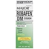 MAJOR Robafen DM Cough & Chest Congestion Cough Suppressant & Expectorant Dextromethorphan 20 mg/Guaifenesin 200 mg Raspberry Flavor Cough Syrup - 8 Fl Oz