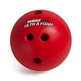 Champion Sports Foam Bowling Ball: 1 lb Rhino Skin Soft Balls for Training & Kids Games, Red