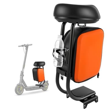 Electric Scooter Seat Compatible with Segway Ninebot MAX-G30 Seat Attachment for Adult with 10L Large Storage Bag, Cup Holder, Comfortable PU Cushion