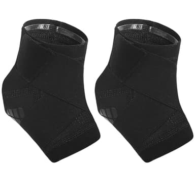 Shyyween 2 Pcs Waterproof Ankle Brace Breathable Nylon Ankle Wrap Foot Support Compression Black Sprained Ankle Sleeve for Men Women Sports Swimming Running