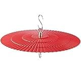 11.2" Metal Bird Feeder Rain Guard, Red Dome Shield Cover Umbrella Shade for Hummingbird Oriole Feeder, Squirrel Baffles for Bird Feeders