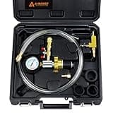 ADAFIRST Automotive Radiator Coolant Vacuum Refill Tool Kit, Engine Cooling System Vacuum Purge & Fill Tool Set with Universal Adapters (O.D. 32mm 35mm 40mm 45mm) for Car SUV Truck Airlift, Black Case