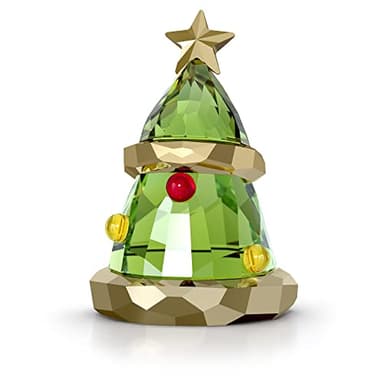 Swarovski's Holiday Cheers Christmas Tree Ornament, Green and Red Crystals, Part of the Holiday Cheers Collection