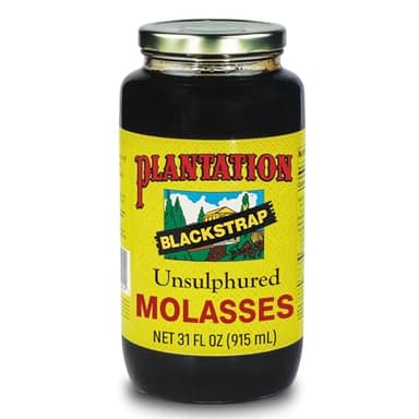 Plantation Blackstrap Molasses 31 oz – USDA Organic Unsulphured Blackstrap Molasses, Natural Sweetener for Baking, Cooking & Beverages