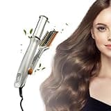 2 in 1 Straight Curling Iron, 3 Heat Temperature Adjustable Hair Waver, Multi Functional Rotating Curling Iron, Fast Heat Hair Straightener and Curler Wand for All Dry and Wet Styling