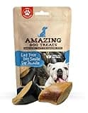 Amazing Dog Treats - Bacon & Cheese Stuffed Cow Hooves (5 Count) - Filled Cow Hooves - Cheese Filled Bones for Dogs