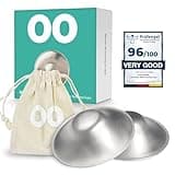 The Original Silver Nursing Cups by LoveNoobs, Nipple Shields for Breastfeeding Newborn, 999 Grade Silver Nipple Covers Breastfeeding, Regular Size