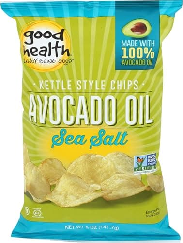 Good Health Kettle Style Avacodo Oil Potato Chips with Sea Salt, 5 oz