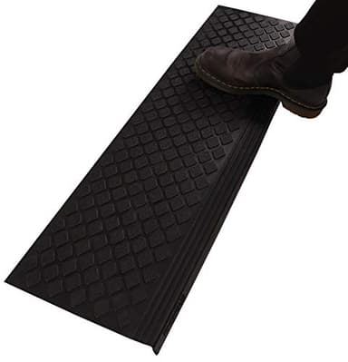 FINEHOUS Rubber Stair Treads Non-Slip Outdoor 35”x10” (5-Pack) – Anti-Slip Step Mat with Nosing