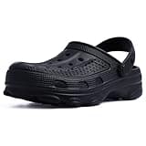 Beslip Womens Mens Garden Clogs Shoes with Arch Support Unisex Comfort Slip-on Sandals, Black 7.5-8 Women/6-6.5 Men