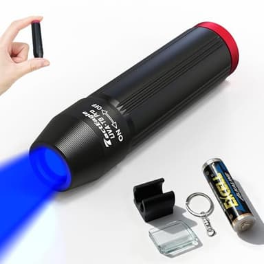 TactEagle UV Flashlight 365nm, Black Light Flashlight Mini, Small Blacklight Flashlights with Keychain, UV Light for Pet Urine Detection