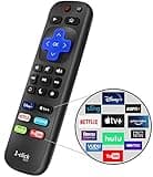 1-clicktech for Roku Remote 2-in-1 for Roku-TV and Roku Box, Compatible for TCL Hisense ONN Sanyo Sharp Hitachi Element Insignia LG Magnavox Roku TV, w/ 12 Opt. Channels [NOT for Stick]