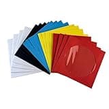 100pcs Color Paper CD DVD Sleeves,120g 5inch CD DVD Sleeves Envelope Holder with Clear Window and Flap