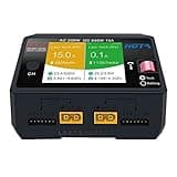 Alaohu HOTA D6 Pro Lipo Battery Charger AC/DC Dual Channel Smart Charger AC200W / DC650W (325W*2) 15A Balance Charger for RC Lipo LiHv Nicd NiMH Battery Charging RC Car RC Boat FPV Race Drone Parts