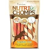 NutriChomps Dog Chews, 5-inch Twists, Easy to Digest, Rawhide-Free Dog Treats, 12 Count, Real Chicken, Peanut Butter and Milk flavors