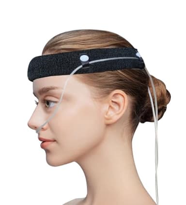 Comfort Oxygen Nasal Cannula Headband, Ear Protectors for Oxygen Tubing，Elastic Oxygen Cannula Headband to Prevent Ear Soreness (Black)