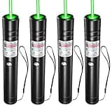 [4 Packs] Professional Rechargeable Green Light Flashlight Long Distance Range for TV/LED/LCD Screens Tactical Flashlights Presentation Office/Outdoors/Astronomic/Construction [001]