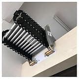 Black Folding Ladder Extension Loft Stairs Narrow Wall-Mounted Attic Loft Stairs Attic Stairs 8.2-9.8ft Vertial Height Pulldown Wall Telescopic Fold Ladder 21.2x5.5in Size, 10+2=12 Steps