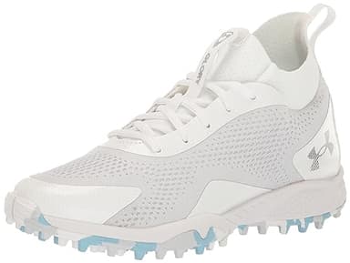 Under Armour Women's Glory 2 Turf, (100) White/White/Silver, 5.5, US
