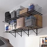 FLEXIMOUNTS 2x6ft Heavy Duty Garage Storage Shelving, 1600lbs Total Weight Capacity, 2 Pack Wall Organization System, 24x75inch Rack Floating Shelves