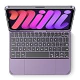 edaiser Swivel Keyboard Case for Apple iPad Mini 7th Gen 2024 (A17 Pro)/ iPad Mini 6th Generation (8.3-inch) 2021, Wireless Rotatable Cover with RGB Backlight, Multi-Touch Trackpad, Metallic Purple