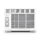 Midea 5,000 BTU EasyCool Small Window Air Conditioner - Cool up to 150 Sq. Ft. with Easy-to-Use Mechanical Controls and Reusable Filter, Perfect for Small Bedroom, Living Room, Home Office
