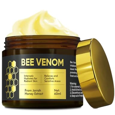 Natural Bee Venom Cream with Organic Royal Jelly - Anti-Aging Face Moisturizer for Wrinkle Reduction and Firming - Daily Renewal Treatment for Mature Skin