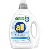 all Liquid Laundry Detergent, Free Clear for Sensitive Skin, Unscented and Hypoallergenic, 2X Concentrated, 110 Loads