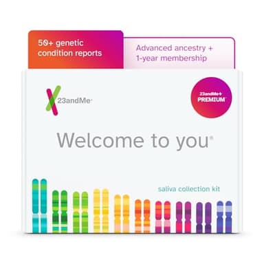 23andMe+ Premium Advanced Ancestry & Health - DNA Test Kit, Personal Genetic Insights, Plus 1-Year Access to Exclusive Reports, DNA Kit (Before You Buy See Important Test Info Below)