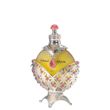 Khadlaj Perfumes Hareem Al Sultan Silver - Floral, Rose, Musky, Sweet & Woody- – Long-Lasting Concentrated Perfume Oil for Unisex, 1.18 Ounce