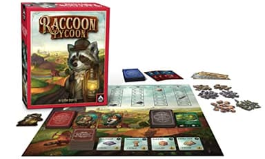 Raccoon Tycoon - Gateway Strategy Board Game for Adults and Family | Fast, Fun, Economic and Set-Collecting Competitive Game | 2-5 Players | Ages 8 and Up | 60-90 Minutes | by Forbidden Games