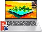 HP 17 inch Laptop, Microsoft Office 2024 Lifetime License & Windows 11 Pro, AMD Ryzen 5 7430U Processor, 64 GB RAM, 2 TB SSD, 17.3" FHD Display, AMD Radeon Graphics, Long Battery Life, Anti-Glare